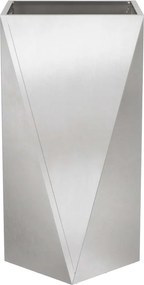 vidaXL Γλάστρα Ασημί 40 x 40 x 75 cm Ανοξείδωτο ατσάλι