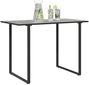 vidaXL Γκρι Τραπέζι Κήπου 100x55x70 εκ DPC και Χάλυβας