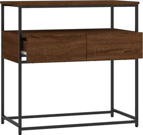 vidaXL Τραπέζι Κονσόλα Καφέ Δρυς 75 x 40 x 75 εκ. Επεξεργασμένο Ξύλο