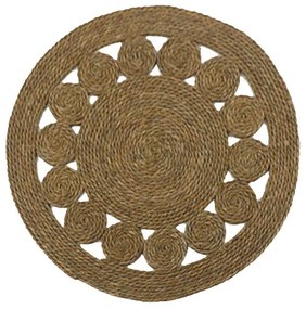 Χαλί Lopzerc Inart φυσικό σχοινί Φ100x2εκ 100x100x2 εκ.