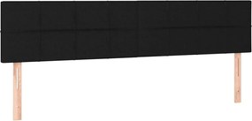 vidaXL Κρεβάτι Boxspring με Στρώμα Μαύρο 120x190 εκ. Υφασμάτινο