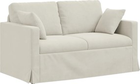 vidaXL Καναπές Κρεμ 138 x 78 x 80 εκ Βελούδο
