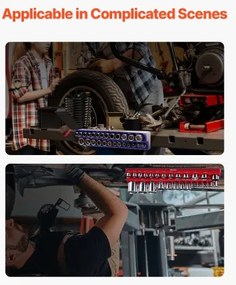 VEVOR Magnetic Socket Organizer Set 6PCS Socket Trays Blue &amp; Red for Metric SAE