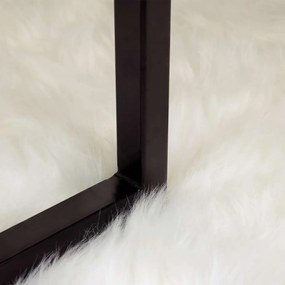 vidaXL Ψεύτικο Δέρμα Προβάτου Χαλί Tafalla Λευκό 80 x 250 cm