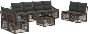 vidaXL Σετ Καναπέ Κήπου 9 pcs Γκρι συνθετικό ρατάν