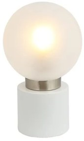Επιτραπέζιο Φωτιστικό E14 Οπάλ Marka Globo Lighting-21003WN-Λευκό-Ασημί 21003WN