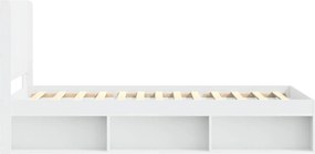 vidaXL Καλάθι με αποθήκη και κεφαλάρι Λευκό 90 x 200 cm