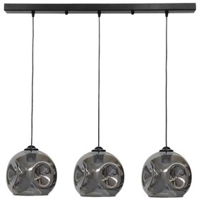 Κρεμαστό Φωτιστικό Οροφής 3xE27 Γυαλί Pop Heronia Lighting 02-0395 Φιμέ/Smoke