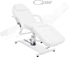 vidaXL Κρεβάτι - Πολυθρόνα Αισθητικής Λευκό 180 x 62 x (87-112) εκ.