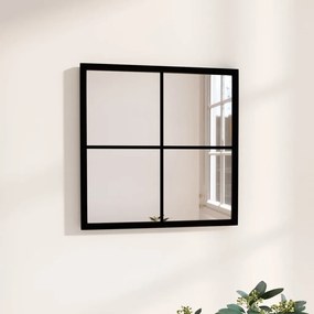 Καθρέφτης Τοίχου Μαύρος 40 x 40 εκ. Μεταλλικός