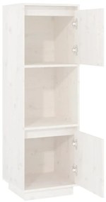 vidaXL Ντουλάπι Ψηλό Λευκό 38 x 35 x 117 εκ. από Μασίφ Ξύλο Πεύκου