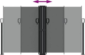 vidaXL Σκίαστρο Πλαϊνό Συρόμενο Ανθρακί 140 x 1000 εκ.