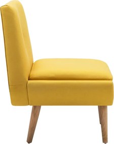 vidaXL Πολυθρόνα Χωρίς Μπράτσα Κίτρινη Υφασμάτινη