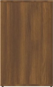 vidaXL Ντουλάπι Γυαλιστερό Καφέ Δρυς 80x40x65 εκ. Επεξεργασμένο Ξύλο