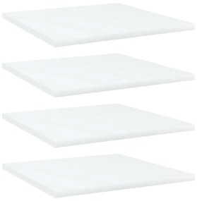 vidaXL Ράφια Βιβλιοθήκης 4 τεμ. Λευκά 40x40x1,5 εκ. από Επεξ.Ξύλο