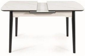 STÓŁ APOLLO BIAŁY MAT/CZARNY STELAŻ 120(160)X80 DIOMMI-80-2615