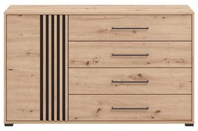 Κομότα Ascalon 135 2K4F Artisan Oak - Μαύρο 138x40x82 εκ.