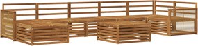 vidaXL Σειρά Καναπέ Εξωτερικού 8 pcs Φυσικό