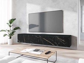 Έπιπλο τηλεόρασης  Lowboard D 180-Μαύρο - Χρυσό