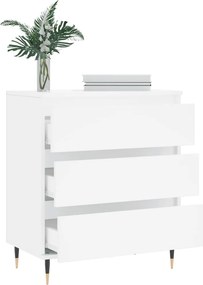 vidaXL Συρταριέρα Λευκή 60 x 35 x 70 εκ. από Επεξεργασμένο Ξύλο