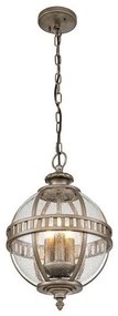 Κρεμαστό Φωτιστικό Οροφής 3xE14 IP44 Halleron Elstead Lighting-KL-HALLERON-8M-BU-Μπρονζέ KL-HALLERON-8M-BU