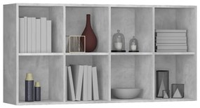 vidaXL Ραφιέρα/Βιβλιοθήκη Γκρι Σκυροδέματος 66x30x130 εκ. Επεξ. Ξύλο