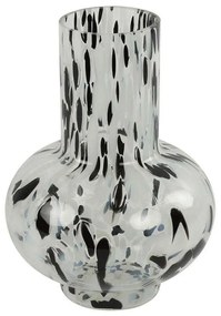 Βάζο Γυάλινο 013.790479 17,5x23cm Black-White Glass