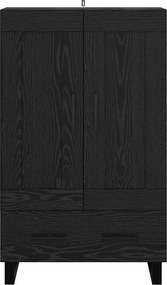 vidaXL Highboard Μαύρη Οξυά 69,5 x 31 x 115 εκ. Επεξεργασμένο Ξύλο