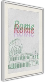 Αφίσα - Pastel Rome - 40x60 - Μαύρο - Με πασπαρτού