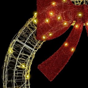 vidaXL Στεφάνι με 150 LED Θερμό λευκό 120 cm Ακρυλικό