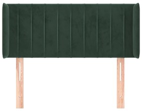 Κεφαλάρι με Πτερύγια Σκούρο Πράσινο 93x16x78/88 εκ. Βελούδινο 3119045