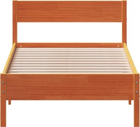 vidaXL Σκελετός Κρεβ. Χωρίς Στρώμα Καφέ Κεριού 90x200 εκ Μασίφ Πεύκο