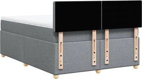 vidaXL Κρεβάτι Boxspring με Στρώμα Αν. Πράσινο 160x200εκ Υφασμάτινο