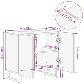 ΝΤΟΥΛΑΠΙ ΜΠΑΝΙΟΥ 62X34X58 ΕΚ. ΑΠΟ ΜΑΣΙΦ ΞΥΛΟ ΑΚΑΚΙΑΣ 377530