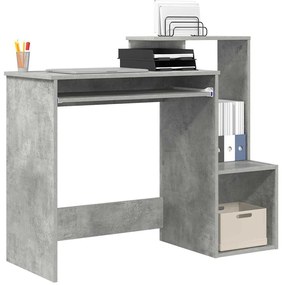 vidaXL Γραφείο Γκρι σκυροδέματος 106 x 40 x 88.5 εκ Επεξεργασμένο ξύλο