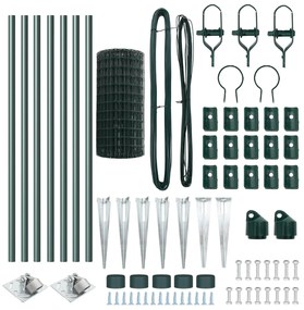 vidaXL Euro Fence με 7 Σημεία Στήριξης 0.6x10 μ Γαλβανισμένος Χάλυβας Πράσινος