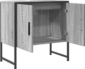 vidaXL Ντουλάπι Νιπτήρα Μπάνιου Γκρι Sonoma 60x33x60 εκ. Επεξ. Ξύλο