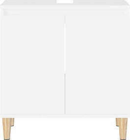 vidaXL Ντουλάπι Νιπτήρα Λευκό 58 x 33 x 60 εκ. από Επεξεργασμένο Ξύλο