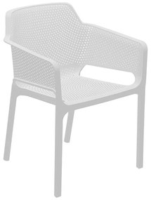 Armchair Integral PP color white 59x59x80 εκ.