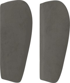 VidaXL Κρεβάτι Boxspring με Στρώμα Σκούρο Γκρι 90x190 εκ. Βελούδινο