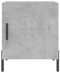 vidaXL Κομοδίνα 2 τεμ. Γκρι Σκυροδέμ. 40 x 40 x 50 από Επεξεργ. Ξύλο