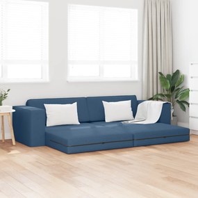 vidaXL Καναπές Κρεβάτι 2 σε 1 Μπλε 245x150x60.5 cm Υφάσματος