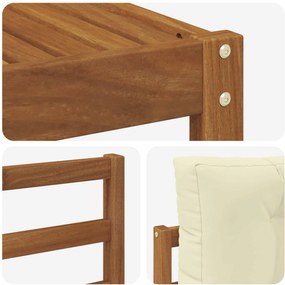 vidaXL Σειρά Καναπέ Εξωτερικού 7 pcs Φυσικό και Κρέμα