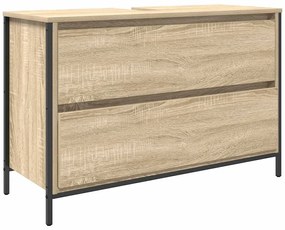 vidaXL Ντουλάπι νιπτήρα μπάνιου με συρτάρια Sonoma Δρυς 90x34,5x60 εκ.