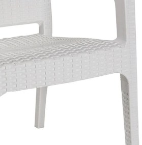 Τραπεζαρία Groovy-Halcyon σετ 3τεμ PP λευκό 80x80x74,5εκ. 80x80x74.5 εκ.