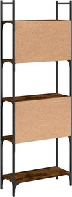 vidaXL Βιβλιοθήκη 5 Επιπέδων Καπν. Δρυς 60,5x24x166,5εκ. Επεξεργ. Ξύλο