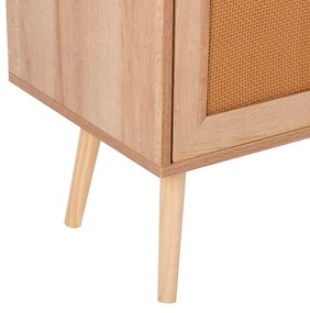 Μπουφές Colm Μελαμίνης &amp; Συνθετικό Rattan Στις 4 Πόρτες 160x39,5x71Yεκ.