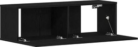 vidaXL Ντουλάπι TV Μαύρη Οξυά 100 x 30 x 30 cm Επεξεργασμένο ξύλο