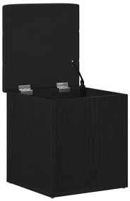 vidaXL Παγκάκι Αποθήκευσης Μαύρος Δρυός 42x42x45 εκ. Μασίφ Ξύλο