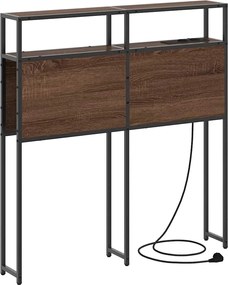 vidaXL Κεφαλάρι Αποθήκης με ράφι Καφέ δρυς 100 cm Επεξεργασμένο ξύλο